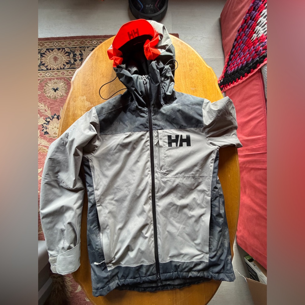 Helly Hansen ULLR Black and Gray Hooded Jacket literally brand new!!